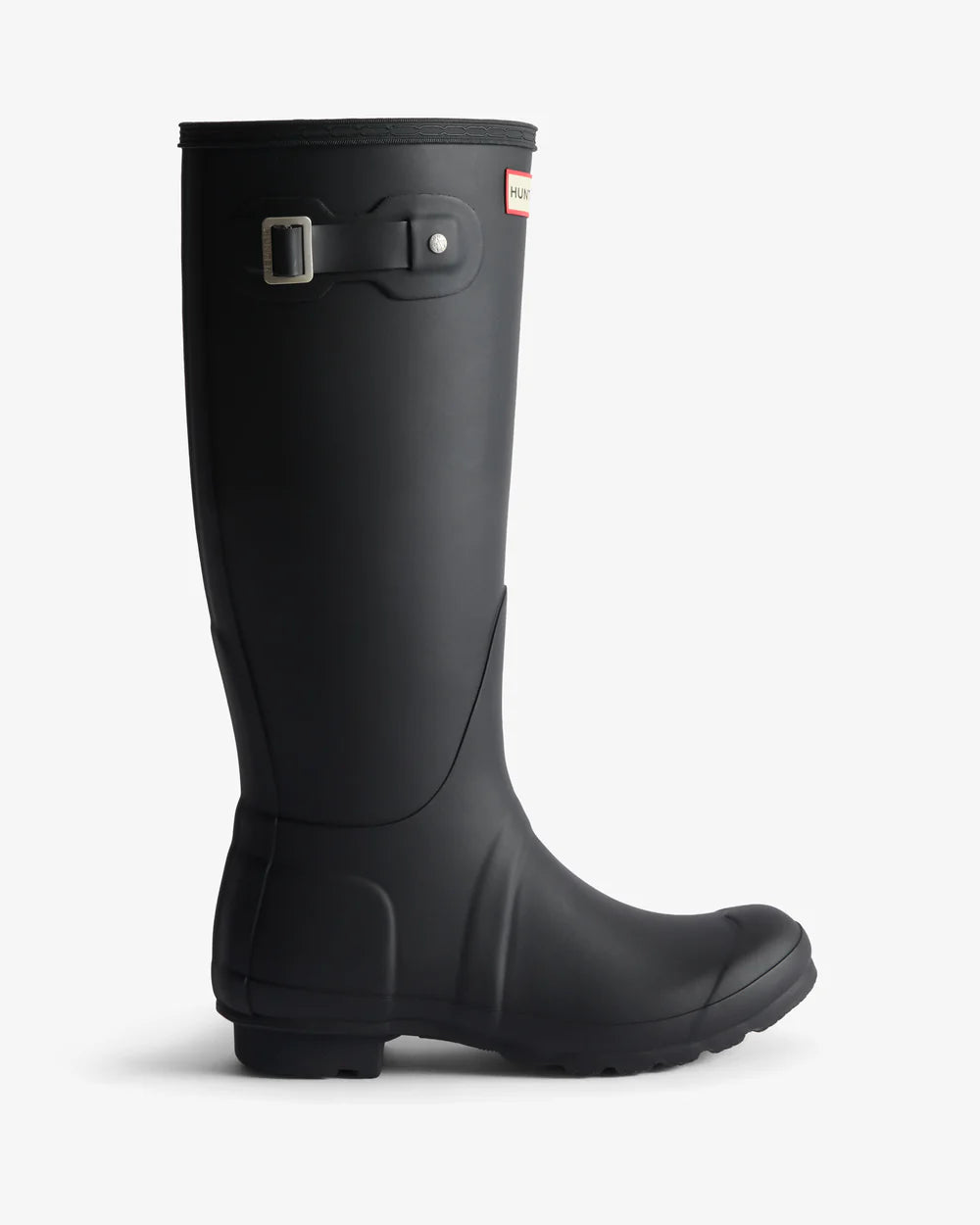 Hunter Women's black tartan lining tall wellington boot