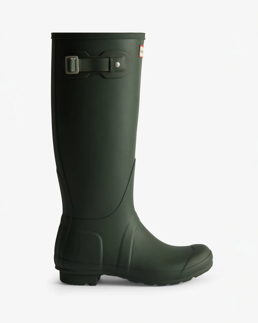 Hunter Women's dark olive tartan lining tall wellington boot