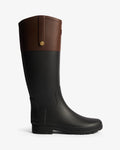 Hunter Women's black refined gold trim riding tall wellington boot