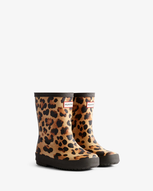 Hunter Original kids first (18 months-8 years) leopard print wellington boot