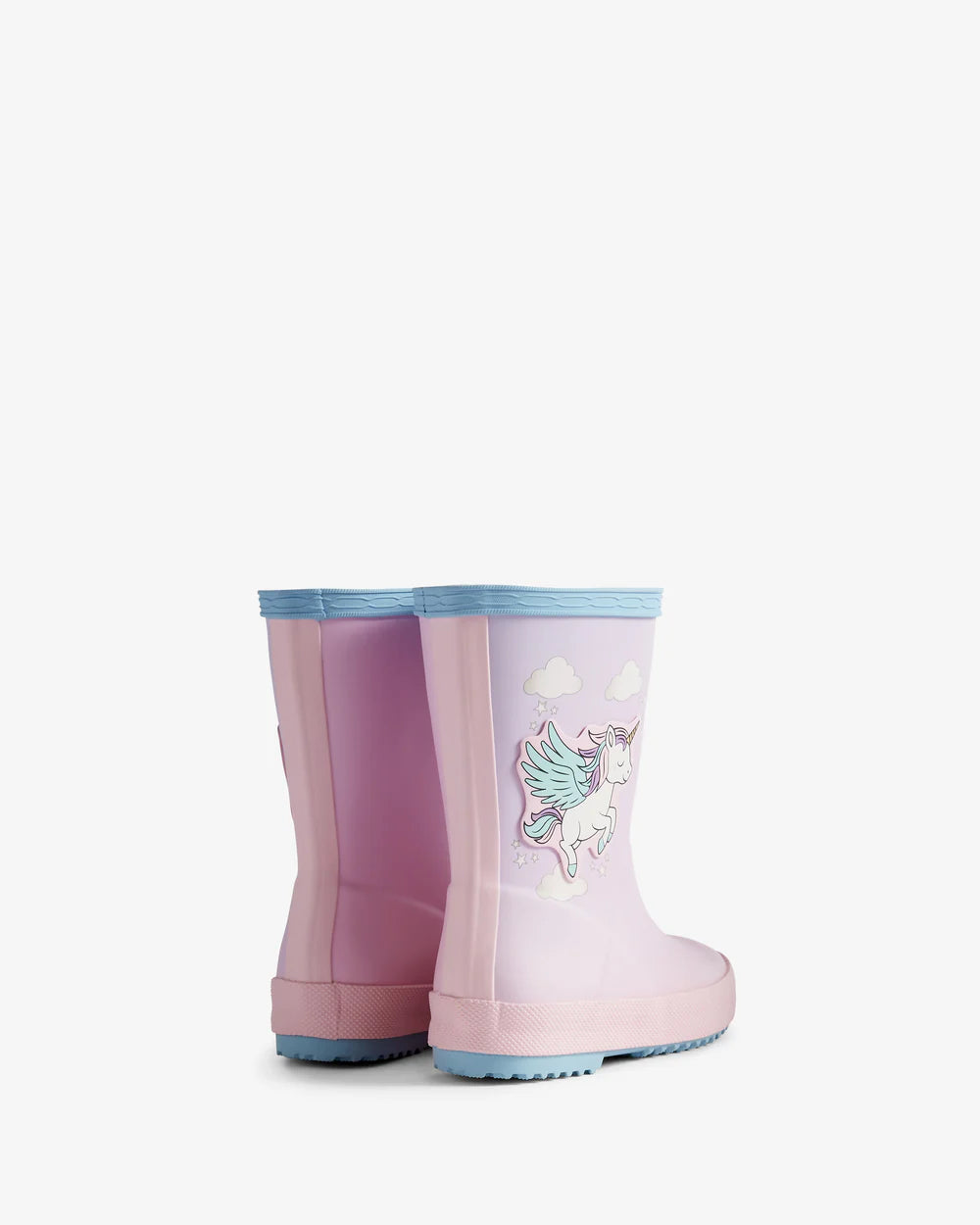 Hunter Original kids first (18 months-8 years) parfait pink unicorn print wellington boot