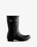 Hunter Women's black original short wellington boot