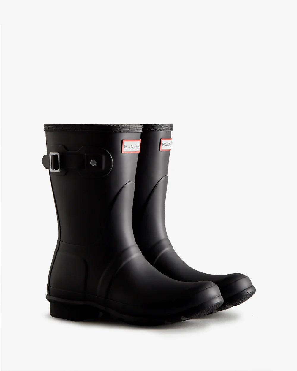 Hunter Women's black original short wellington boot