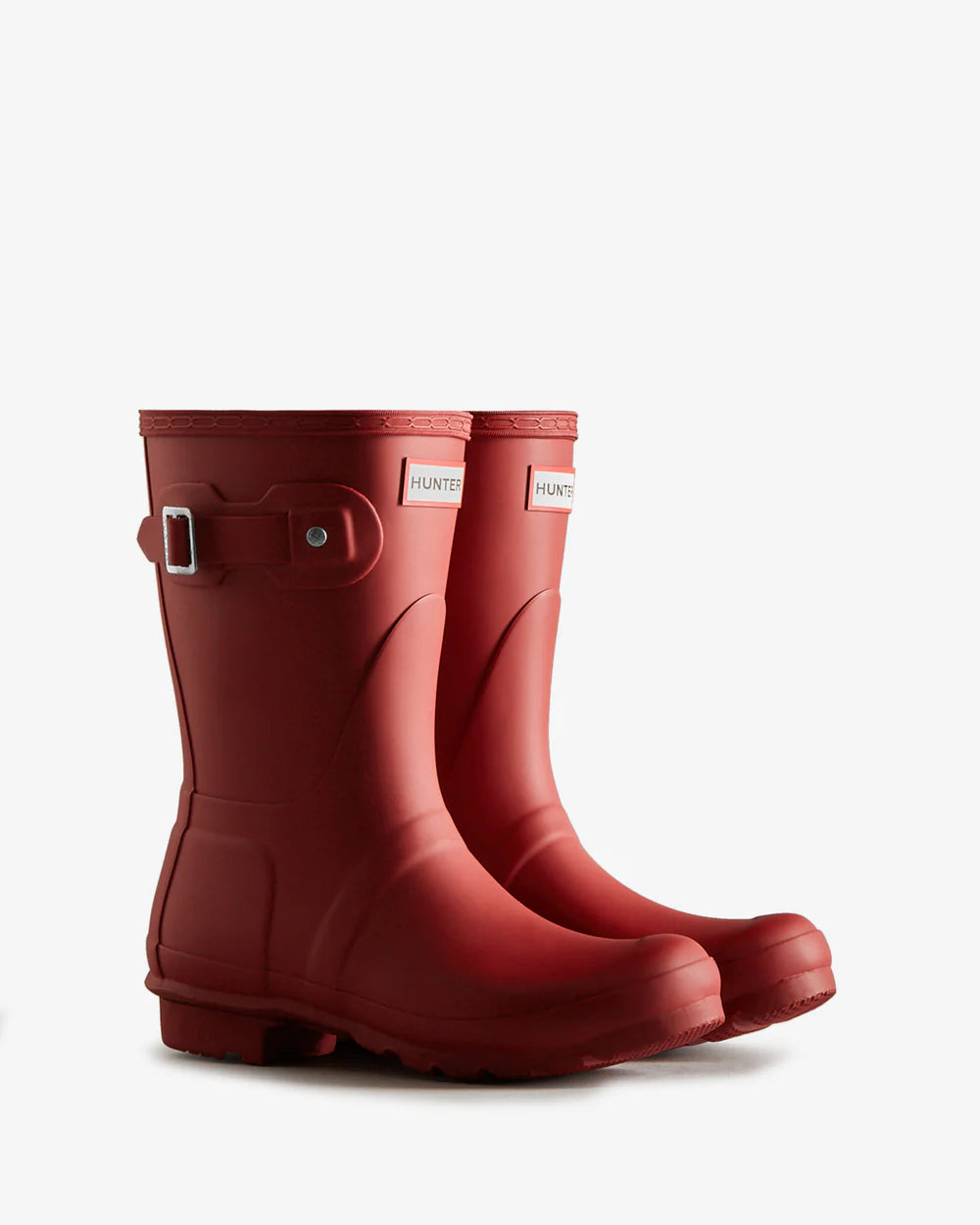 Hunter Women's military red original short wellington boot