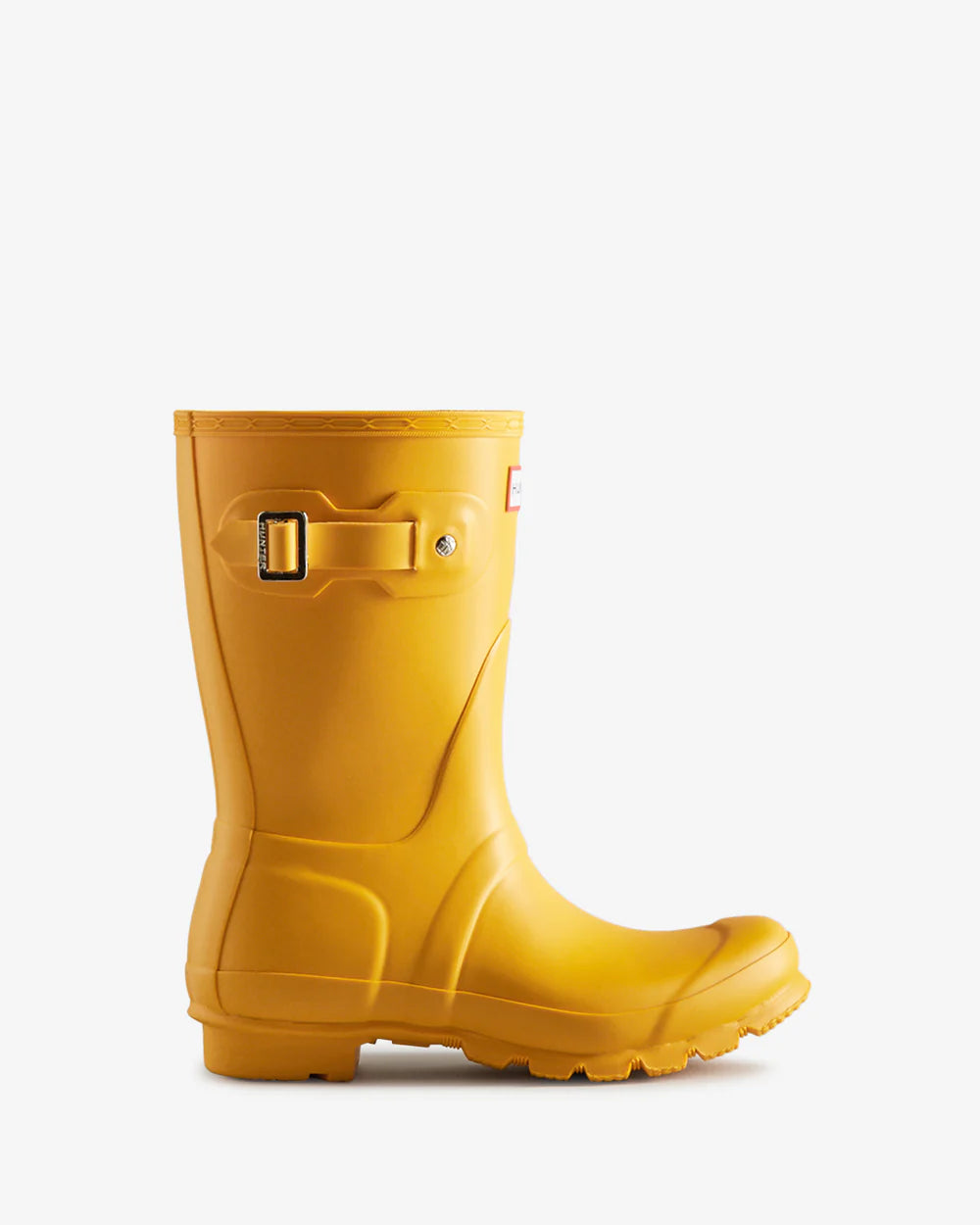 Hunter Women's yellow original short wellington boot