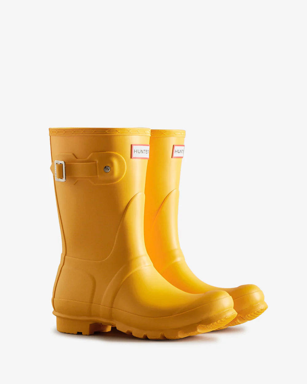 Hunter Women's yellow original short wellington boot