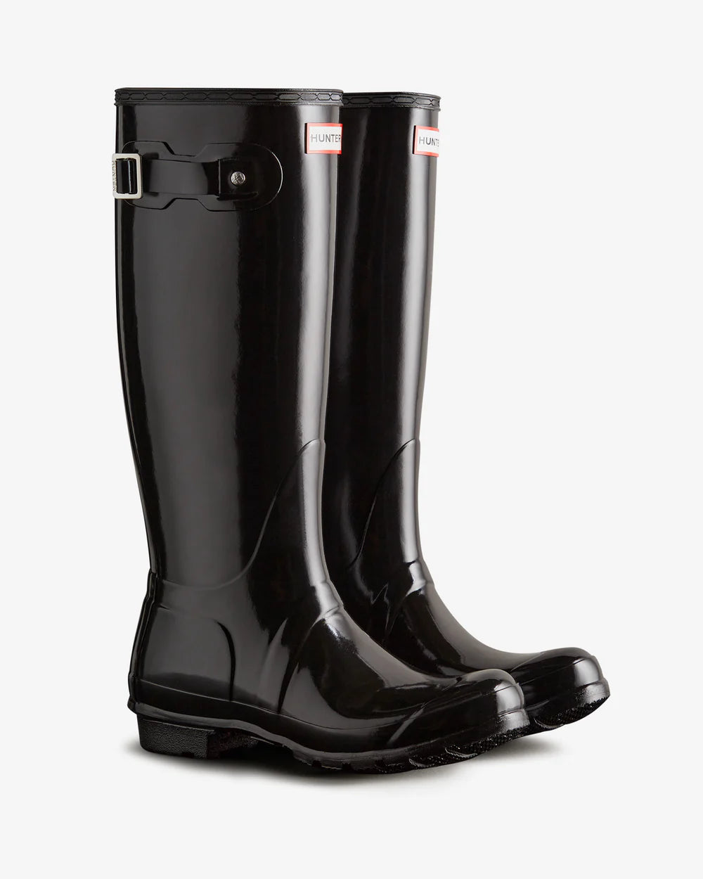 Hunter Women's black original tall gloss wellington boot