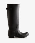 Hunter Women's black tall back adjustable wellington boot