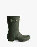 Hunter Women's dark olive original short wellington boot