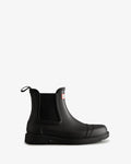 Hunter Women's black commando chelsea boot