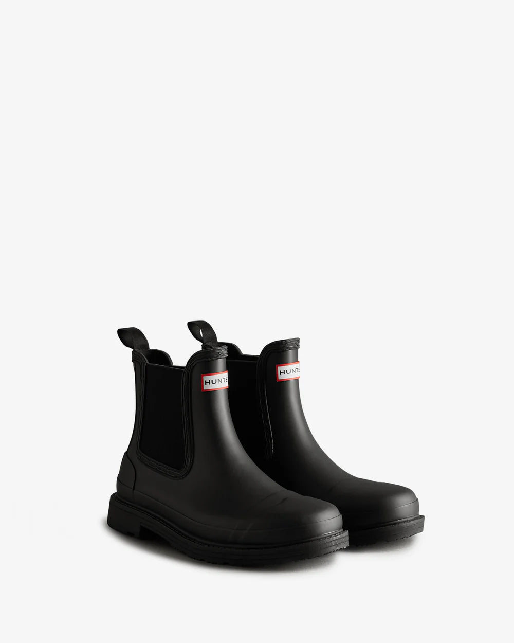 Hunter Women's black commando chelsea boot