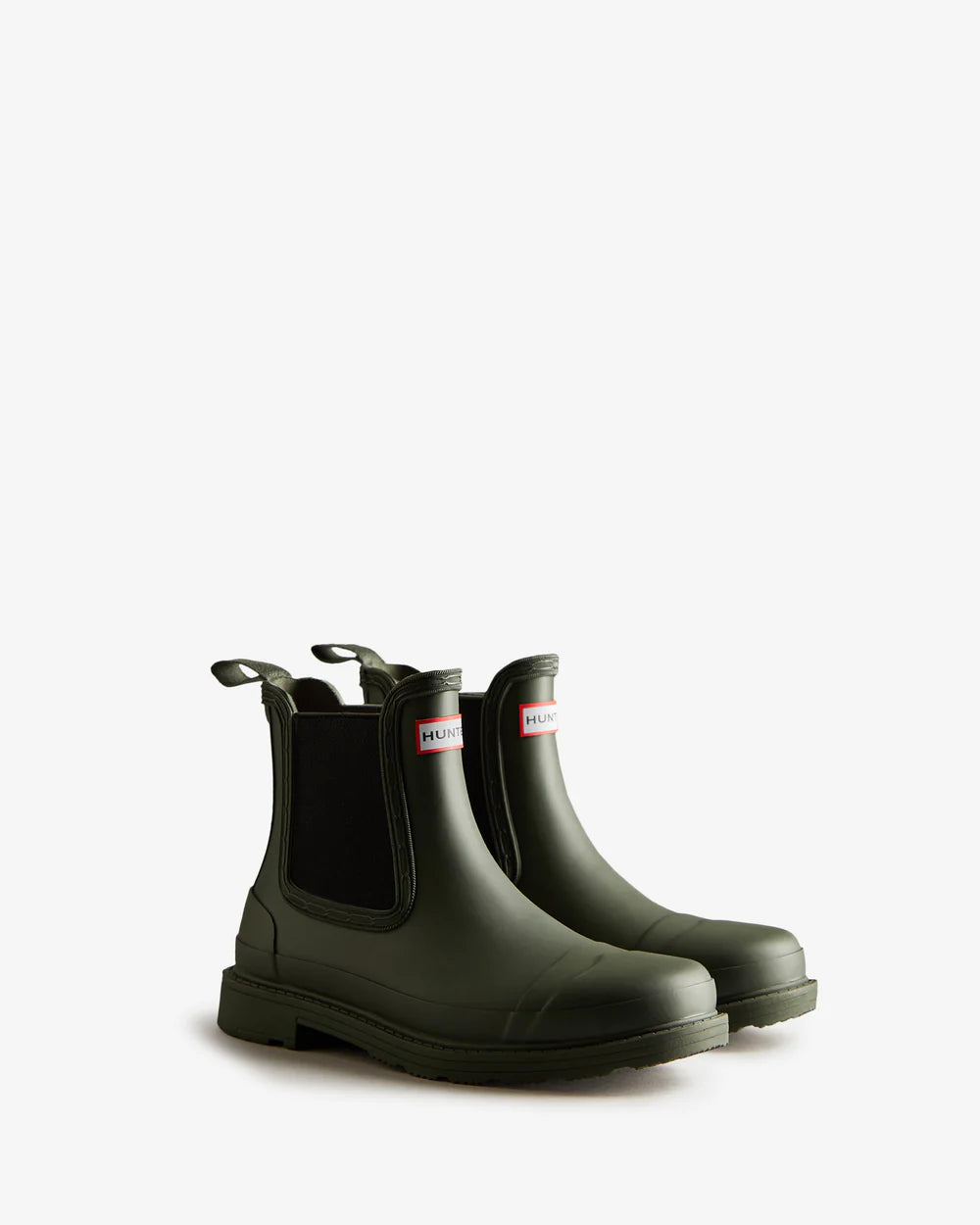 Hunter Women's dark olive commando chelsea boot