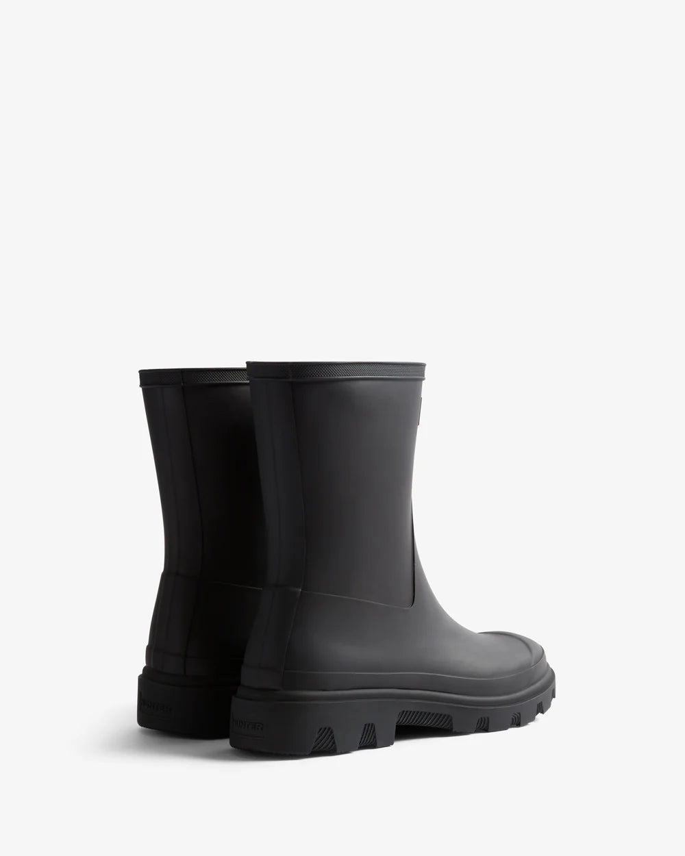 Hunter Unisex black downpour short wellington boot