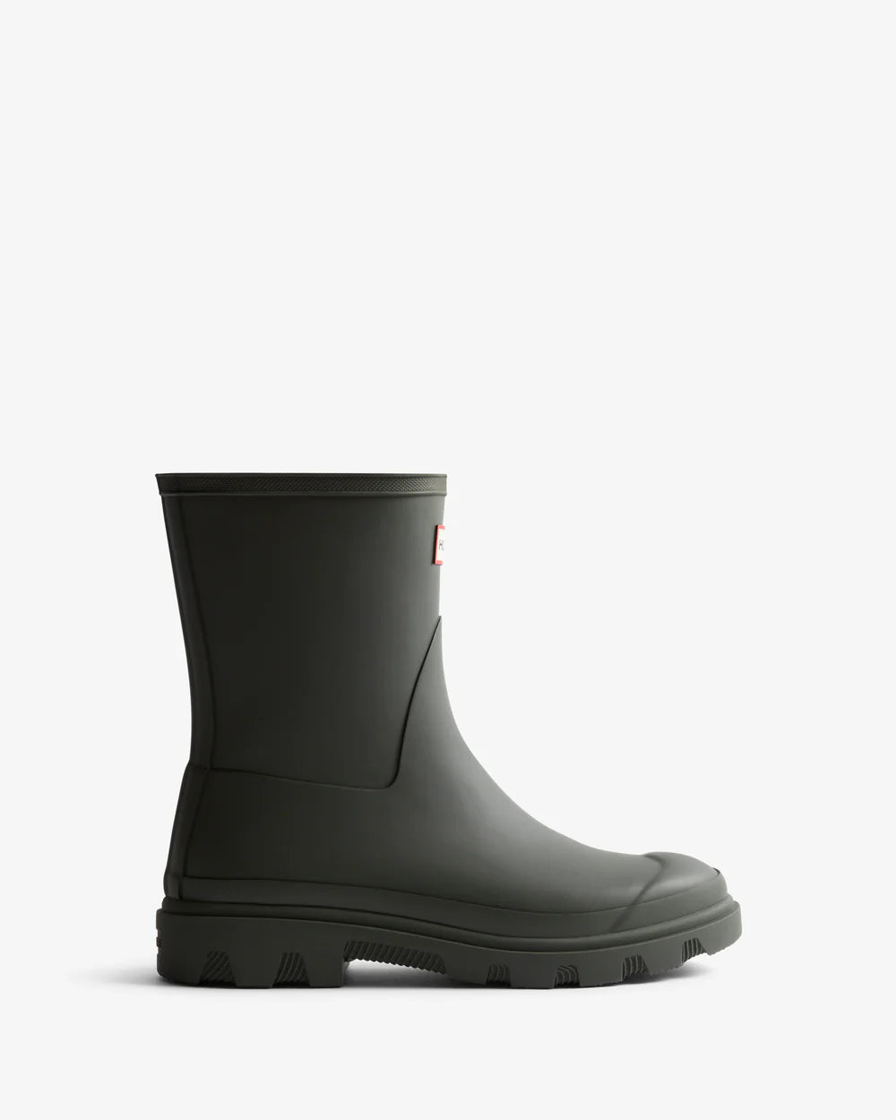 Hunter Unisex dark olive downpour short wellington boot