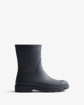 Hunter Unisex navy downpour short wellington boot