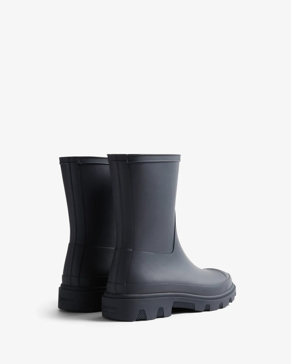 Hunter Unisex navy downpour short wellington boot