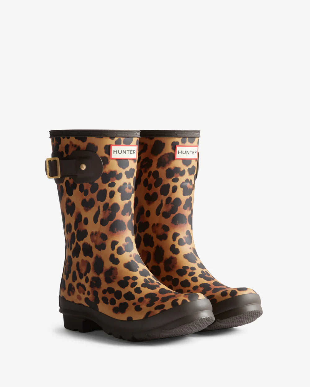 Hunter Women's original short leopard print boot