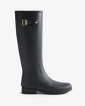 Hunter Women's black refined gold trim tall wellington boot
